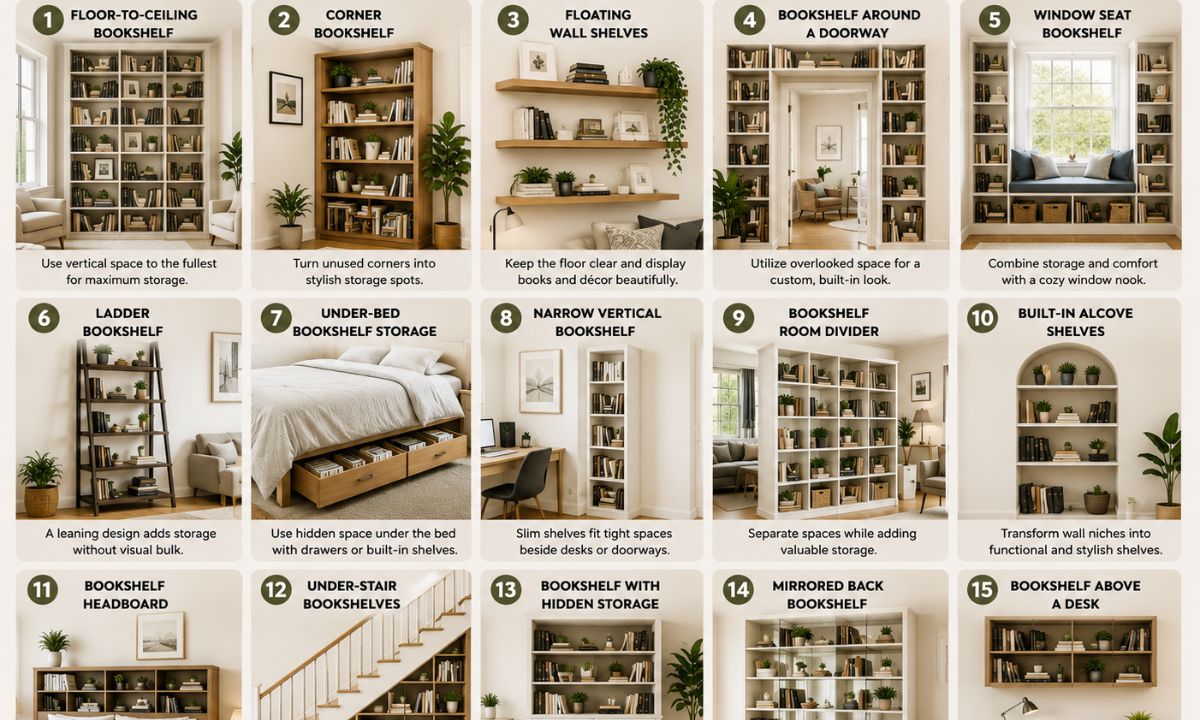 17 Smart Bookshelf Ideas for Small Spaces